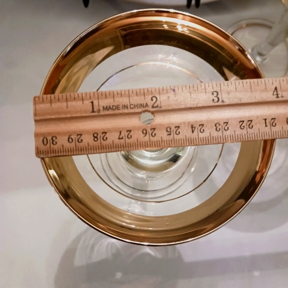 Gold Embellished Wine Glasses - Set of Four - Picture 5 of 5